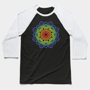 Mandala #26 Rainbow Baseball T-Shirt